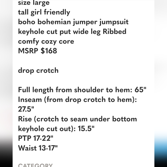 Free People Lady Luck Ribbed Wide Leg Jumpsuit - Picture 15 of 16